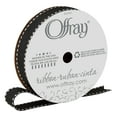 thumbnail image 2 of Offray Ribbon, Black and White 5/8 inch Grosgrain Polyester Ribbon, 9 feet, 2 of 5