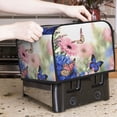 thumbnail image 6 of Rateoe Butterfly And Flowers Pattern Toaster Covers 4 Slice Wide Slot,Bread Machine Cover,Bread Dust Cover & Fingerprint Protection,Appliance Covers, 6 of 6