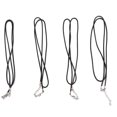 thumbnail image 1 of Apuakthei - 4 cordones para el cuello, color negro, poliéster, para estudiantes, personal, tarjeta de identificación, teléfono, llaves, cámara, 1 of 8