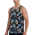 thumbnail image 2 of Easygdp Football Men's Tank Top, Sleeveless Muscle T Shirts, Breathable, Quick-Dry, Loose for Gym, Running, Fitness - X-Large, 2 of 9