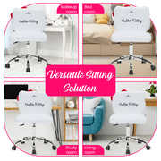 Impressions Vanity Hello Kitty Teddy Swivel Vanity Chair, Desk Chair with Adjustable Height (White)