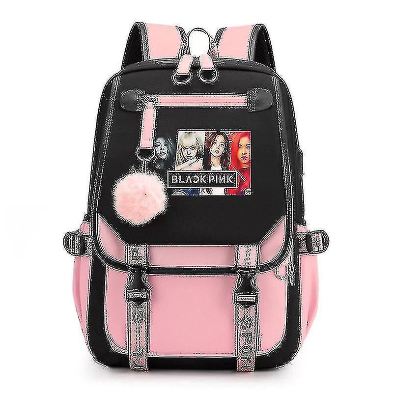 2022 Usb Charging School Bag Bookbag With Headphone Port Blackpink Backpack Laptop Bag Walmart