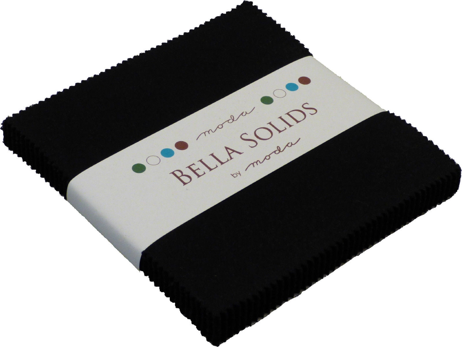 Bella Solids Black Moda Charm Pack; 42 - 5