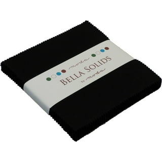 Bella Solid - Charm Packs 5 Square Black