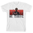 thumbnail image 6 of Superman Movie 2025 Mr. Terrific Upper Body Shot Name Text Boys White Crew Neck Short Sleeve Tee-XS, 6 of 7