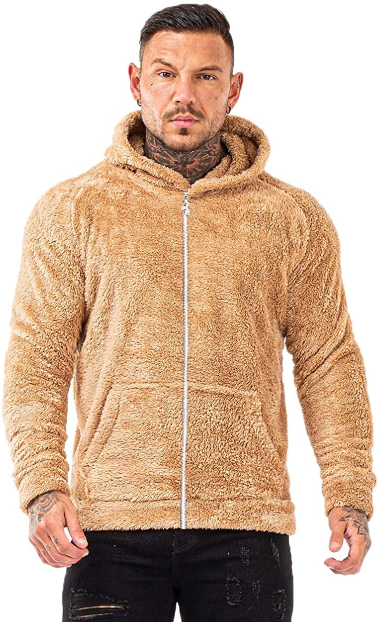 men's fuzzy fleece pullover