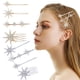 thumbnail image 2 of （8 PCS 2 colors ）Beautiful star hair clip Tools Bridal Headpiece Bridal Hair Crystal Bridal Headband Accessories for Wedding, 2 of 5