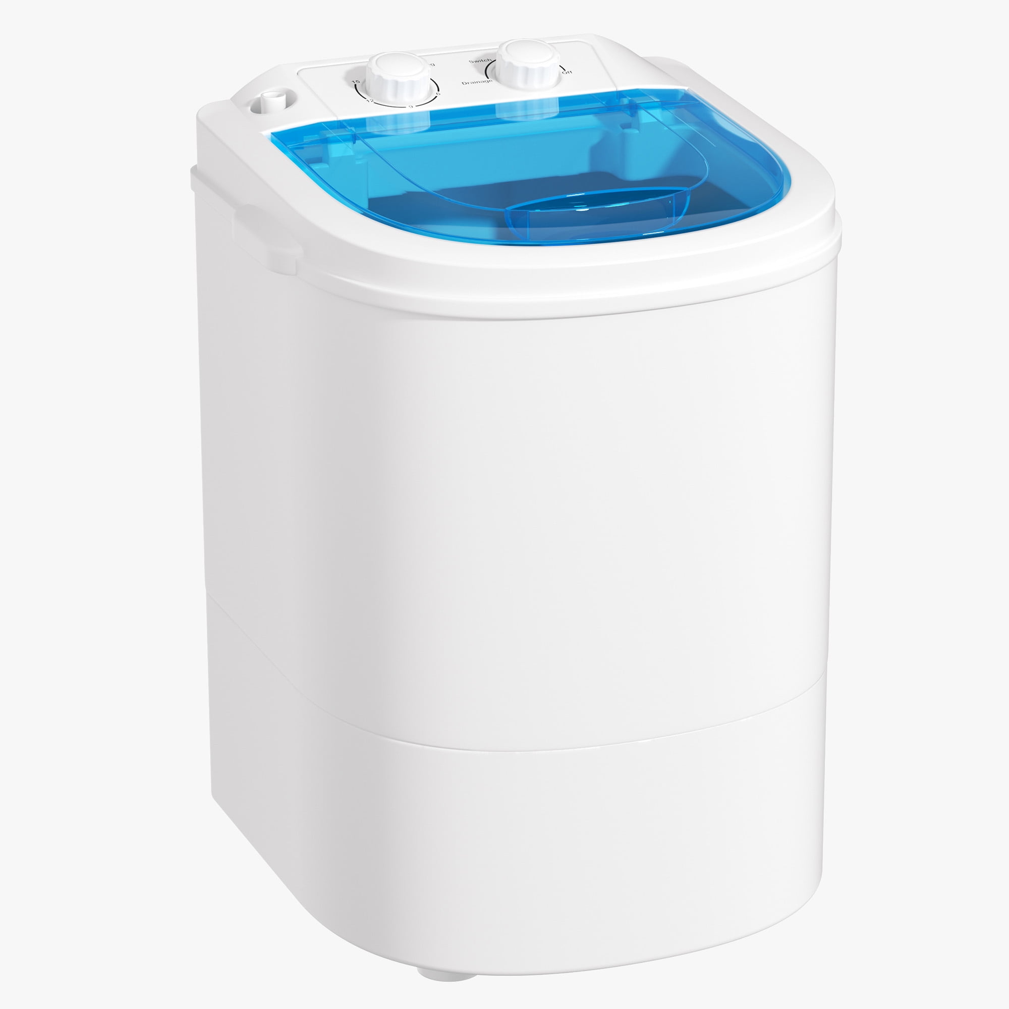 SUNCROWN Portable Washing Machine, 6.6 Lbs Compact Mini Washer Machine, 110V Single Tub Laundry Washer for Apartments, Dorms,Traveling, RV, Blue