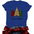 thumbnail image 2 of Jsaierl Christmas Shirts for Women Cute Xmas Tree Print T Shirts Casual Crewneck Tunic Festival Outfits Short Sleeve Gift Tops, 2 of 3