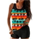 thumbnail image 1 of Conjunto de Bikini de Cintura Alta para Mujeres sin Posicionar Traje Impreso, Tankini Libre con Almohadillas Extraíbles, Traje de Baño de Corte Alto para la Playa de Verano, 1 of 7
