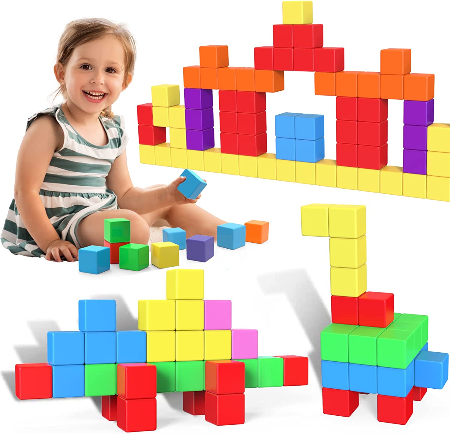 Apluses 54 PCS Blocks Building Blocks for Toddlers 3