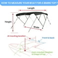 thumbnail image 2 of Leader Accessories 4 Bow Bimini Boat Top with Aluminum Fram,10 Colors,13 Sizes, 2 of 6