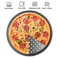 thumbnail image 4 of Rzvnmko Steel Pizza Pan with Holes 32CM Pizza Tray Baking Tray Non-stick Pizza Baking Pan Round Perforated Pizza Baking Pan for Home Restaurant Kitchen Oven Baking (Black), 4 of 9
