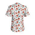 thumbnail image 3 of Uemuo Strawberries Printed Women's Classic V-Neck T-Shirt - Soft, Breathable, Moisture-Wicking, Perfect for Casual, Office, Travel, and Everyday Wear-Medium, 3 of 5
