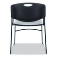 thumbnail image 4 of Alera Resin Stacking Chair, Supports Up to 275 lb, 18.50" Seat Height, Black Seat, Black Back, Black Base, 4/Carton, 4 of 6