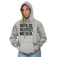 thumbnail image 5 of Worlds Okayest Mom Funny Mothers Day Hoodie Sweatshirt Women Brisco Brands X, 5 of 6