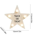 thumbnail image 3 of XYAIYT Halloween Wooden Pumpkin Lantern LED Light Spooky Face Ornament Battery Powered Safe Flameless Design Tabletop Shelf Display Festive Decor, 3 of 6