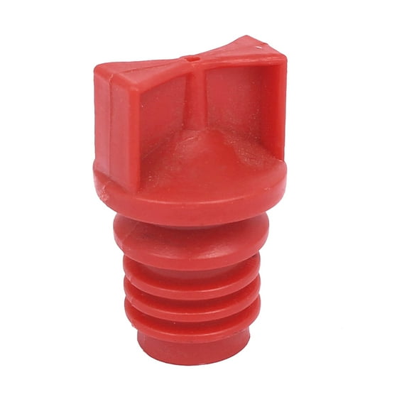 18mm Diameter Male Thread Plastic Oil Breather Cap Plug Red for Air Compressor