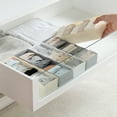 thumbnail image 5 of D-GROEE Underwear Drawer Organizer 5 Grids Closet Clothes Dividers Plastic Dresser Compartments Storage Box Set Fit for Socks Underpants Panties and Ties Organization, 5 of 7