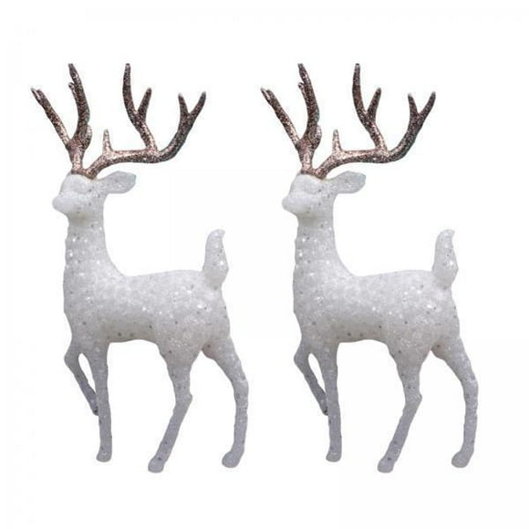 DOLITY 2x2x Deer Cake Topper Miniature Reindeer Figure for Anniversary Yard Christmas
