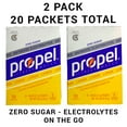 thumbnail image 6 of Lemon Propel Powder Packets Drink Mix Flavor 2 Pack Bundle Includes Gatorade With Vitamin, Electrolyte, And Zero Sugar With 16.9 OZ Collapsible Water Bottle For Sports Hydration By The Mulberry Shop, 6 of 7