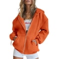 thumbnail image 1 of Sudadera PRETTYGARDEN 2025 con cremallera naranja XL, 1 of 7