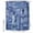 Navy, Cobalt, Sky Blue, variant on Navy Blue Landmarks Shower Curtain Set - Small 36" x 72" Washable Bathtub Curtain with 12 Hooks, Modern Abstract Global Artwork Waterproof Fabric Stall Shower Curtains for Bathroom/Bathtub Décor
