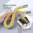 thumbnail image 5 of 2 Pack Strong Magnetic Curtain Tiebacks Modern Simple Style Drape Tie Backs Convenient Decorative Weave Rope Curtain Holdbacks for Thin or Thick Home & Office Window Draperies (Gold), 5 of 5