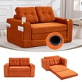 thumbnail image 5 of CQSXDA 2 In 1 Convertible Sofa Bed With Fold Out Floor Couch Design With Pillows For Lounge Settings, Orange, 5 of 18