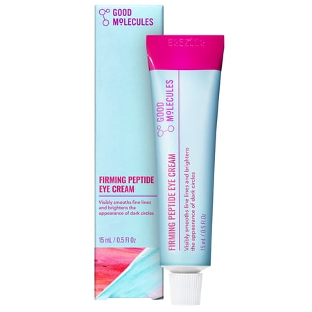 Good Molecules Firming Peptide Eye Cream - Formulated with Peptides  Bakuchiol  & Algae Complex to Target Fine Lines  Wrinkles  & Dark Circles  Skincare for Face  0.5 fl oz