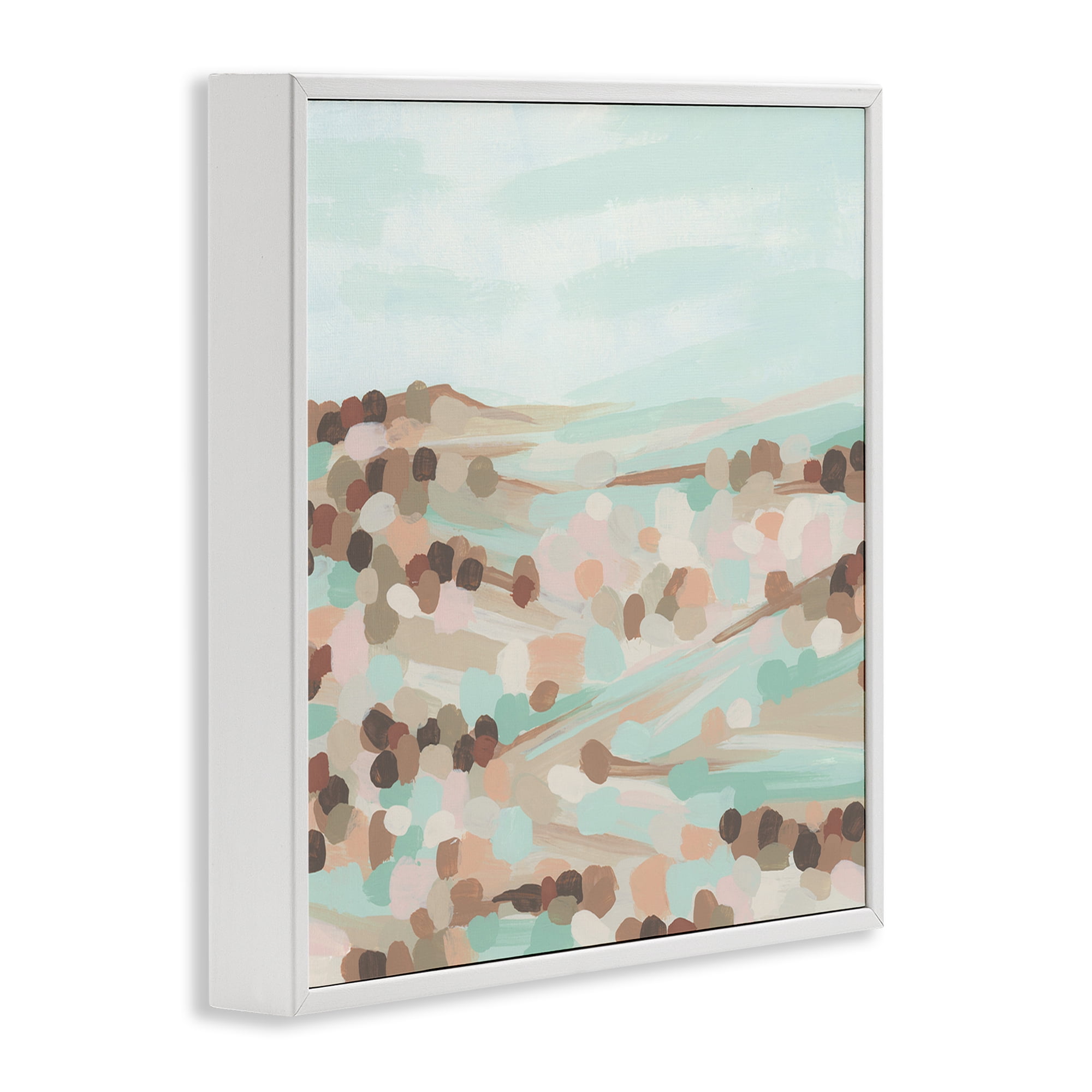 Stupell Industries Impressionist Rural Landscape Landscape Painting White Framed Art Print Wall Art, 12 x 12