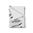 thumbnail image 2 of Seagulls Soft Flannel Fleece Blanket, Seagulls in Flight Facing Different Positions Simplistic Cartoon Drawings Print, Cozy Plush for Indoor and Outdoor Use, 50" x 60", Black White, by Ambesonne, 2 of 6