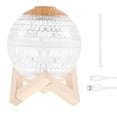 thumbnail image 5 of Crystal Ball Humidifier with Night Light Elegant Crystal Ball Oil Diffuser with Wood Stand 350ml Mini Humidifier Auto Power Off Aromatherapy Diffuser Portable for Decoration Travel Office, 5 of 8