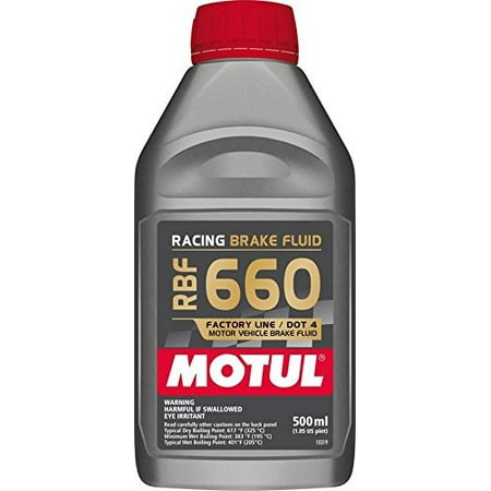 Motul 101667 RBF 660 Dot-4 100 Percent Synthetic Racing Brake Fluid - 500 ml