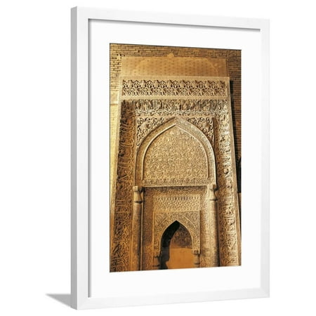Mihrab in the Friday Mosque or Masjed-E Jame (Unesco World Heritage List, 2012), Isfahan, Iran Framed Print Wall