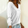 thumbnail image 4 of Avrnliq Womens White Velvet Blouse with Sequin Sleeves, Cowl Neck Long Sleeve Top for Date Night & Party, Elegant Casual Blouse, Sizes S-XXL,Size M, 4 of 5