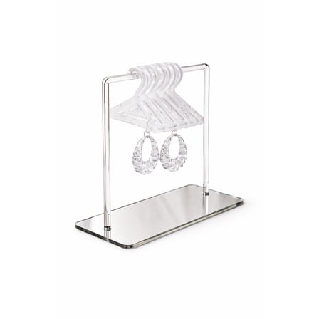 Mini Closet Earring Display Stand Jewelry Organizer, Acrylic, Clear