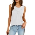 thumbnail image 2 of Hxlamzoo Women's Sleeveless Cami with Ruffle, Solid, Casual Summer Top, 2 of 6