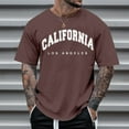 thumbnail image 2 of Razzly Neck Top for Men Mens Shirts Large Big Son T Shirts for Men Shirt Packs Boys T Shirts Mens T Shirts Casual Muscle T Shirts for Men Mens Big And Tall T Shirts T Shirts(Brown,XS), 2 of 4