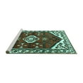 thumbnail image 2 of Ahgly Company Machine Washable Indoor Rectangle Persian Turquoise Blue Traditional Area Rugs, 8' x 10', 2 of 4