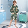thumbnail image 5 of FORMRS Niños Bathrobe Unisex Hooded Robe Soft Plush Pajamas Sleepwear, Size 2-3T, Green Christmas Trees, 5 of 7