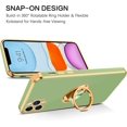 thumbnail image 4 of AmPm Étui pour iPhone 11 Pro, Étui de Téléphone iPhone 11 Pro avec Support Anneau Bordure Plaqué Rotation Support en Silicone Souple TPU Pare-Chocs Femmes Filles Étui de Protection Antichoc pour iPhone 11 Pro, Noir, 4 of 8