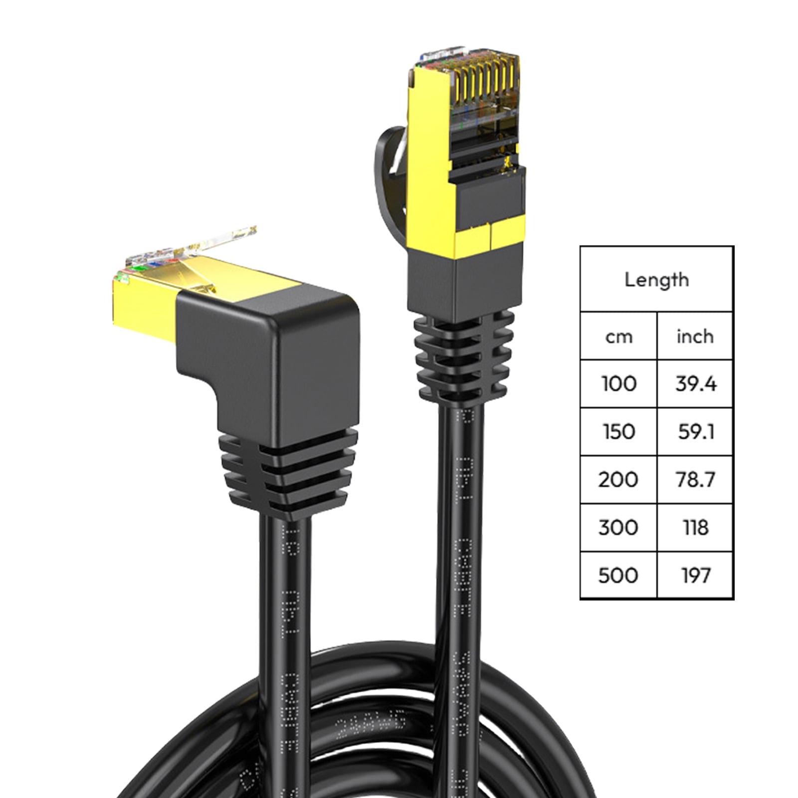 Category 8 Cat8 Ethernet Networking Cable Fast Speed 10Gbps Data Transfer Flat Cable with RJ45 for Routers Modem