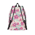 thumbnail image 2 of Picia Purple Watercolor Flowers Printed Canvas Daypack - Stylish and Durable Vintage Compact Backpack - Class, Work, Travel, or Laptop Bookbag,Organized Compartments-Small, 2 of 6