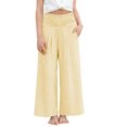 thumbnail image 6 of Grblisyd Girls Pants Size 10-12 Kids Striped Casual Elastic High Waist Cotton Linen Trousers with Pockets, 6 of 6