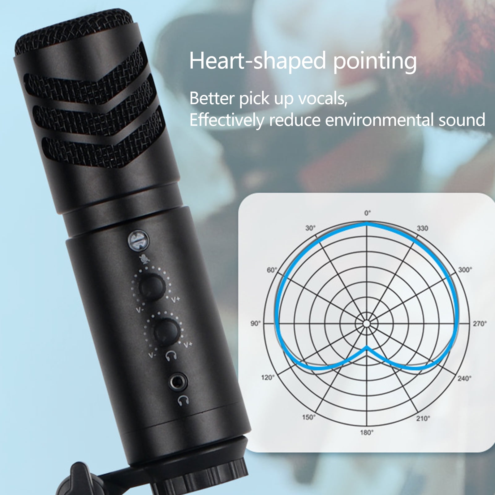 BQBQERT Microphone with Tripod Stand for Birthday and Streaming Conference Professional Kits Gaming Mic
