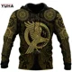thumbnail image 3 of Sudadera con capucha y sudadera unisex con estampado 3D completo de águila/cuervo y tatuaje Vegvisir en rojo, con cremallera y chándales casuales, 3 of 5
