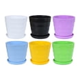 thumbnail image 3 of Reduced,BILIKEYU Plant Pots with Drainage Hole & Saucer, Indoor/Outdoor Garden Flower Pots for Windowsill, Gift for Plant Lovers, 3 of 5