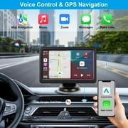 Wireless Carplay Screen for Car, 7 HD Touch Screen Portable Car Stereo for Carplay & Android Auto, Pantalla para Carros with Bluetooth, AUX, FM Transmitter, Voice Control