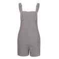 thumbnail image 5 of Viikei Womens Shorts Under $10 Women's Cotton Pocket Retractable Shoulder Strap Short Strap Jumpsuit, 5 of 6